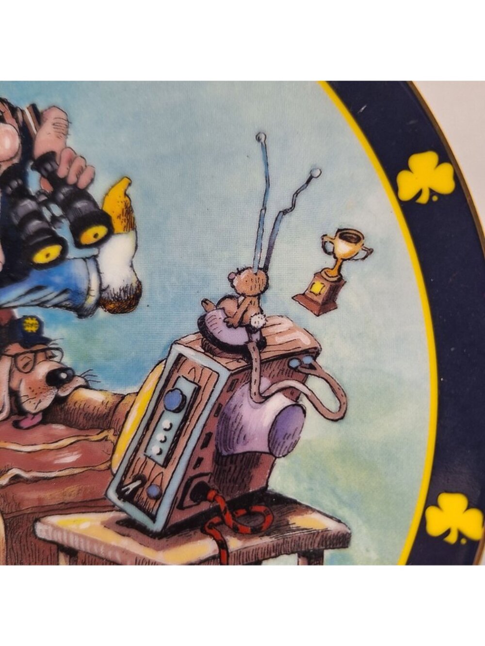 NOTRE DAME GARY PATTERSON DECORATIVE COLLECTOR PLATE FOOTBALL FAN HUMOR 24K GOLD - Picture 6 of 8